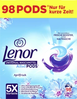Vollwaschmittel All-in-1 Pods Aprilfrisch Vorteilspack 98WL