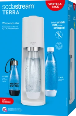 SodaStream Terra Wassersprudler Vorteilspack Weiss