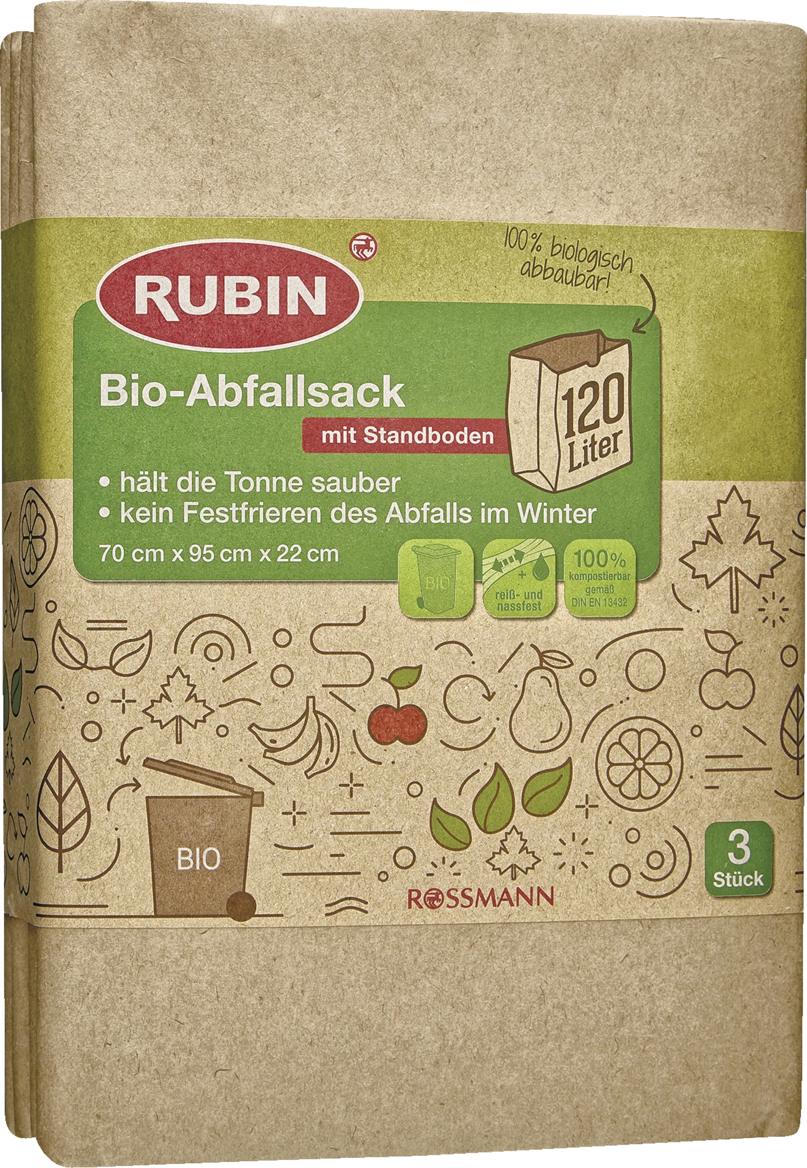 Bio-Abfallsack Mit Standboden 120 L 1 Bio-Abfallsack Mit Standboden 120 L