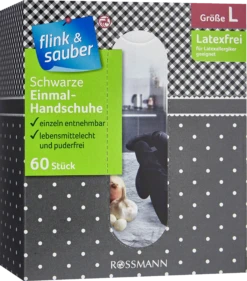 Schwarze Einmal-Handschuhe Gr. L