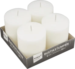 Rustikstumpen 4er-Set 80/68 Weiss