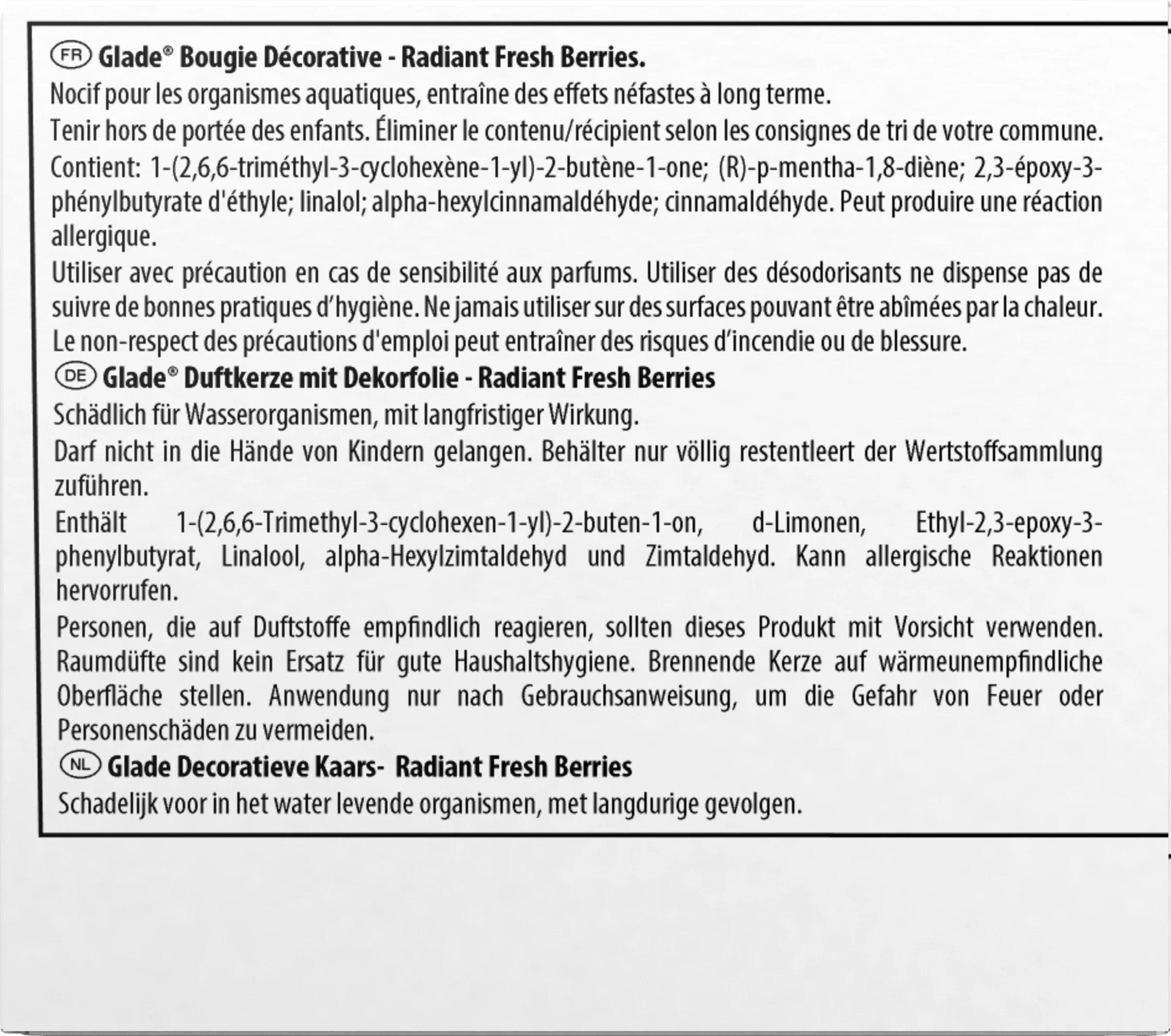 Glade® Duftkerze Radiant Fresh Berries 2 Glade® Duftkerze Radiant Fresh Berries – Bild 2