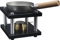 Mobiler Wok Single Set, Edelstahl/schwarz