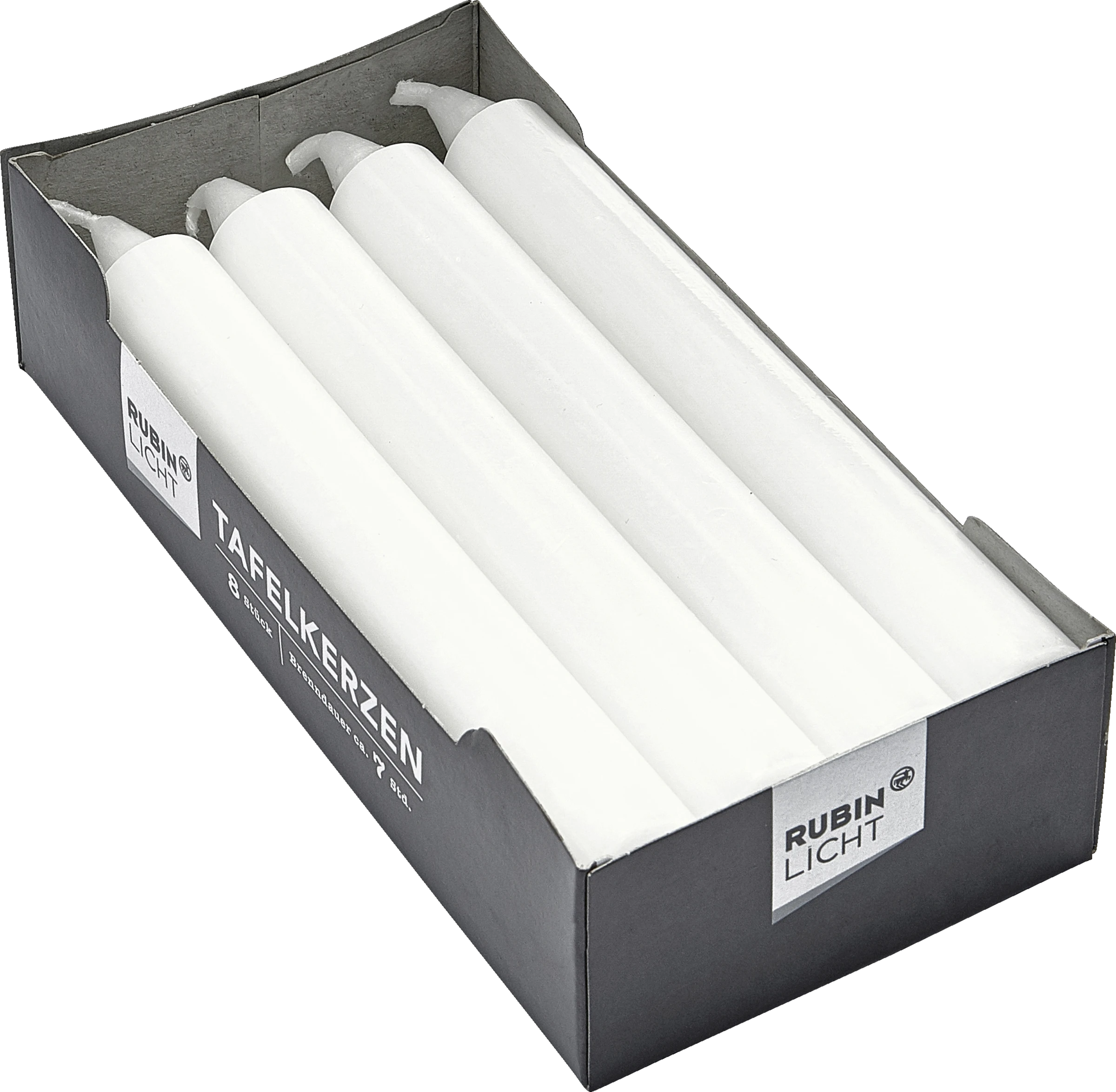 Tafelkerzen Weiß 2 Tafelkerzen Weiß – Bild 2