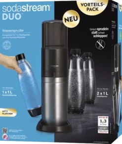 SodaStream Wassersprudler "Duo Vorteilspack" Schwarz