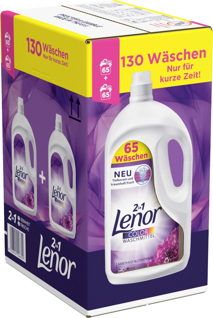 Amethyst Blütentraum Colorwaschmittel Flüssig 130 WL 2 Amethyst Blütentraum Colorwaschmittel Flüssig 130 WL – Bild 2