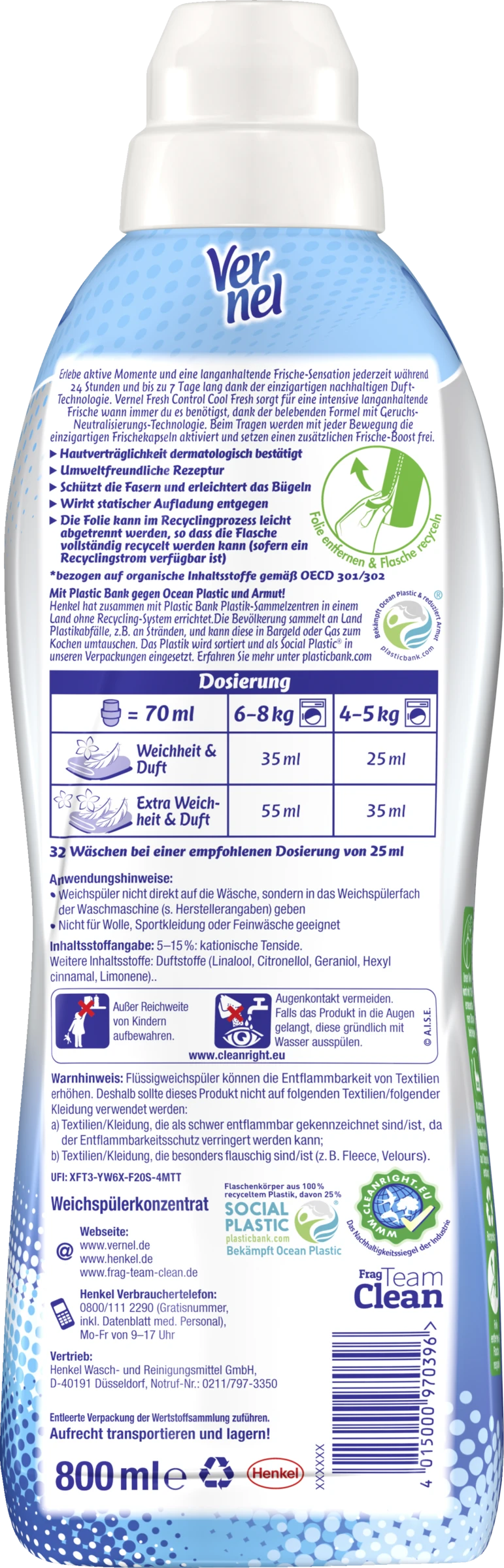 Fresh Control Cool Fresh Weichspülerkonzentrat 32 WL 2 Fresh Control Cool Fresh Weichspülerkonzentrat 32 WL – Bild 2