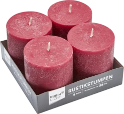 Rustikstumpen Rot 80x68mm